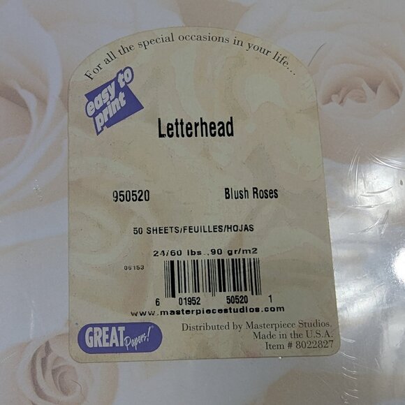 Great Papers Blush Rose Stationary/Printer Paper 8.5" x 11" NEW - Picture 2 of 5